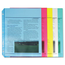 Top Load Sheet Protector, 11"x8-1/2", Assorted Colors