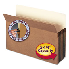 File Pocket, 14-3/4"x9-1/2", 5-1/4" Exp, 50/BX, Kraft