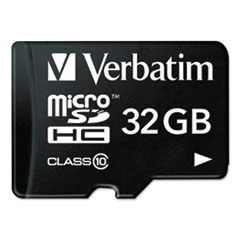 Micro SDHC w/Adapter, 32GB, Black