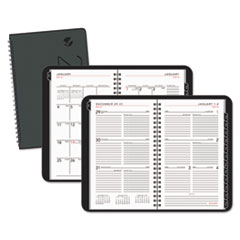Desk Planner, Wkly/Mthly, Jan-Dec, 4-7/8"x8", Black