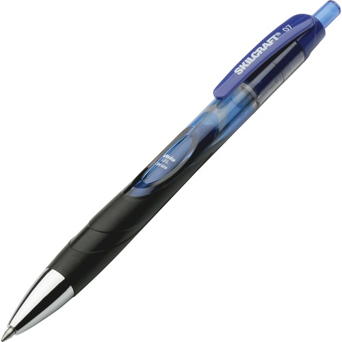 Gel Pen, Retractable, .7mm, Medium Pt, 3/PK, Blue Ink