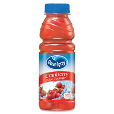 Oceanspray Cranberry Juice, Plastic, 15.2oz., 12/CT, RD
