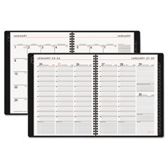 Wkly/Monthly Planner, 12Mth Jan-Dec, 8-1/4"x10-7/8", Black