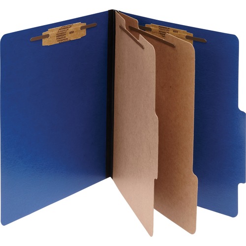 Top-Tab Folders,w/ Fasteners,3" Exp,Letter,10/BX,Blue