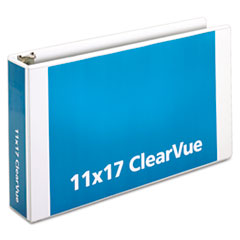 Clearvue D-Ring Binders, 11"x17", 3" Capacity, White