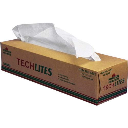 Techlites Wipes, 1-Ply, 15-1/4"x16-1/2", 2520/BX, WE