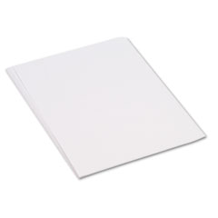 Construction Paper, 18"x24", 50Shts, 15/PK, Bright White