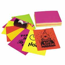 Neon Bond Paper, 24 lb., 100 Sheets, 8-1/2"x11", Neon Pink