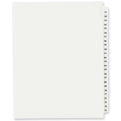Index Dividers, Exhibit 51-75, Side Tab, 25/ST, WE