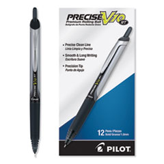 Pilot  Pen, Retractable, Precise V10, 1.0mm, Black Barrel/Ink