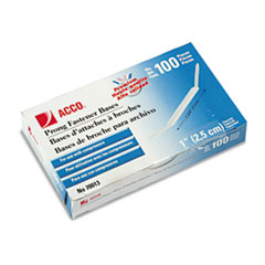 Fastener Base,2-3/4" C-C Prongs,1" Capacity, 100/BX, Silver