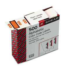 Color Code Labels, "B", 1"x1-1/4", 500/RL, Light Orange