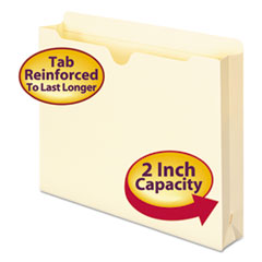 File Jacket,2" Exp,Letter,11-3/4"x9-1/2",50/BX,Manila