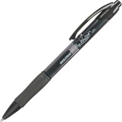 Gel Pen, Retractable, Med Pt, .7mm, BK Barrel/BK Ink