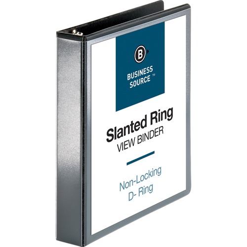 D-Ring View Binder, 1-1/2" Capacity, 11x8-1/2", Black
