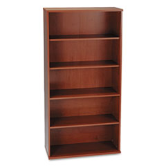 Open Double Bookcase, 35-5/8"x15-3/8"x72-7/8",Hansen Cherry