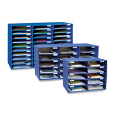 Mail Box, 10 Slots, 12-1/2"x10"x3", Blue