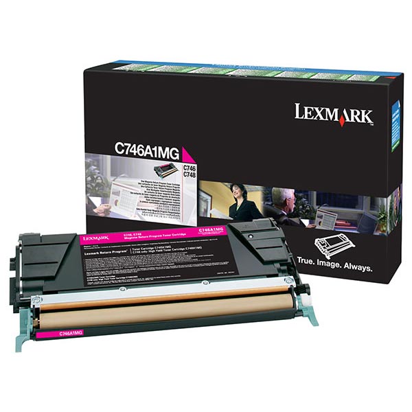 Genuine OEM Lexmark C746A1MG Magenta Return Program Toner (7000 Page Yield)