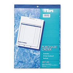 Purchase Order Book, Cbnless, 2-Parts, 8-3/8"x10-3/16",50/Bk