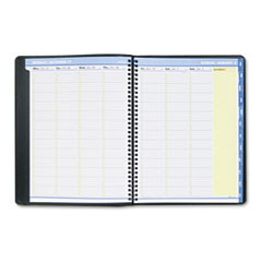 Weekly/Monthly Planner,12 Mths Jan-Dec,10-7/8"x8-1/4", BK