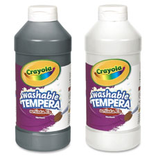 Tempera Paint, Washable, 16oz., White