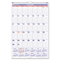 Monthly Wall Calendar,Jan-Dec,1PPM,20"x30",BE/WE
