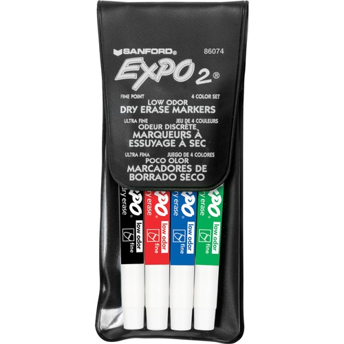 Dry-erase Markers, Fine Point, Nontoxic, 4/ST, Assorted