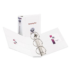 Slant-Ring View Binder, 4" Capacity, 11"x8-1/2", White
