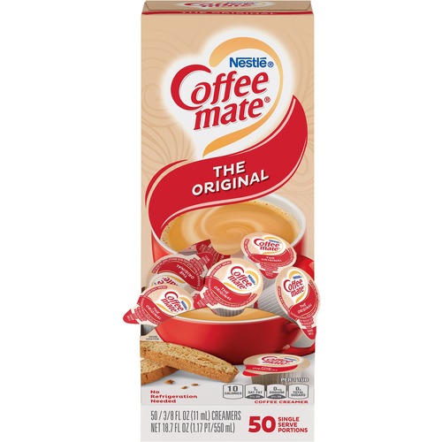 Liquid Coffee Creamers, .38 oz Singles, 50/BX, Original