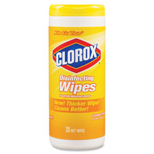 Disinfecting Wipes, 35 Wipes/Canister,12/CT, Lemon Scent