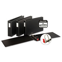 D-Ring Reference Binder, Hvy-Duty, 1" Cap.,11"x17", BK