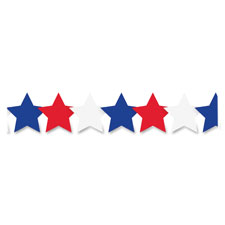 Patriotic Star Boarder, 3"x36", 12/PK, Ast