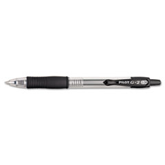 Retractable Pen,Refillable,Ultra Fine,Clear Barrel/Black Ink