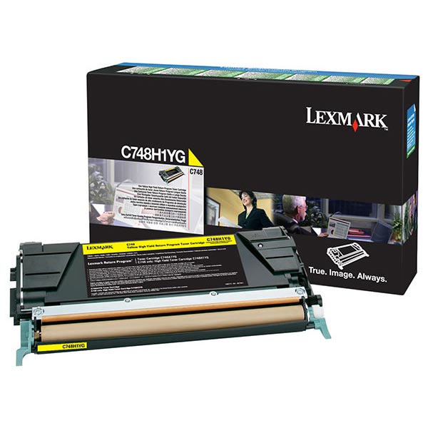 Genuine OEM Lexmark C748H1YG High Yield Yellow Return Program Toner (10000 Page Yield)