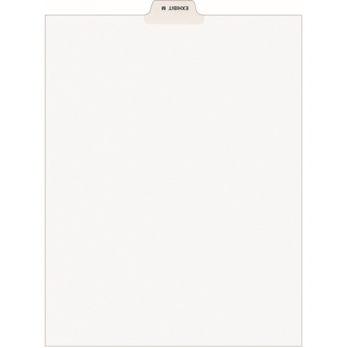 Divider, "Exhibit M", Bottom Tab, 8-1/2"x11", 25/PK, White