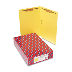 Color Fastener Folder, 3/4" Exp, Legal, 50/BX, Yellow