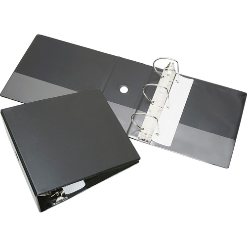 D-Ring Binder, Slant, Letter, 5", Black