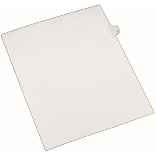 Legal Index, Side Tab 7, 8-1/2"x11", 25/PK, 1/25 Cut