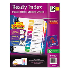DIVIDER,INDEX 12 TAB,AST