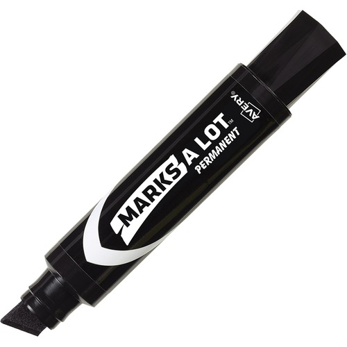 Jumbo Permanent Markers, Chisel Point, Black