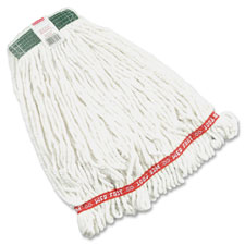 Commercial Mop Head, Shrinkless, Loop End, White