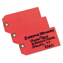 Shipping Tag, No 5, Plain, 4-3/4"x2-3/8", 1000/BX, Red