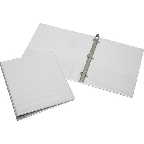 Slant D-Ring View Binder, 1" Capacity, White