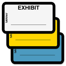 Legal Exhibit Labels, "Exhibit",1-5/8"x1",252/PK,Yellow
