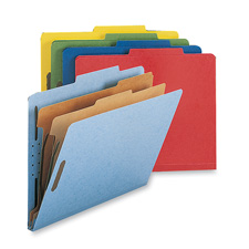 Classification Folders, 2"Exp., 2 Dvdrs,Letter,10/BX,YW