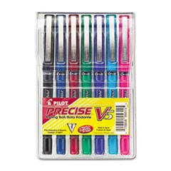 Roller Ball Pen, Nonrefillable, Extra Fine, 7/PK, Assorted