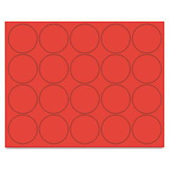 MAGNETS,CIRCLES,20PK,RD