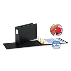 D-Ring Reference Binder, Hvy-Duty, 3" Cap., 11"x17", BK