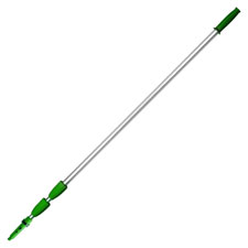 Telescopic Pole,3 Section Extension,Ergonomic Grip,18',Green
