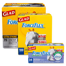 Trash Bags, Tall/Kitchen, 13 Gallon, 0.90 mil, 100/BX, White